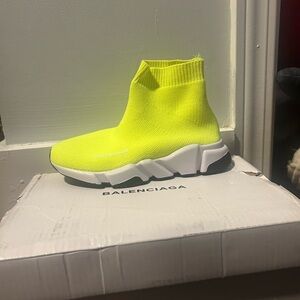 Balenciaga Fluorescent Yellow Sock Sneakers
